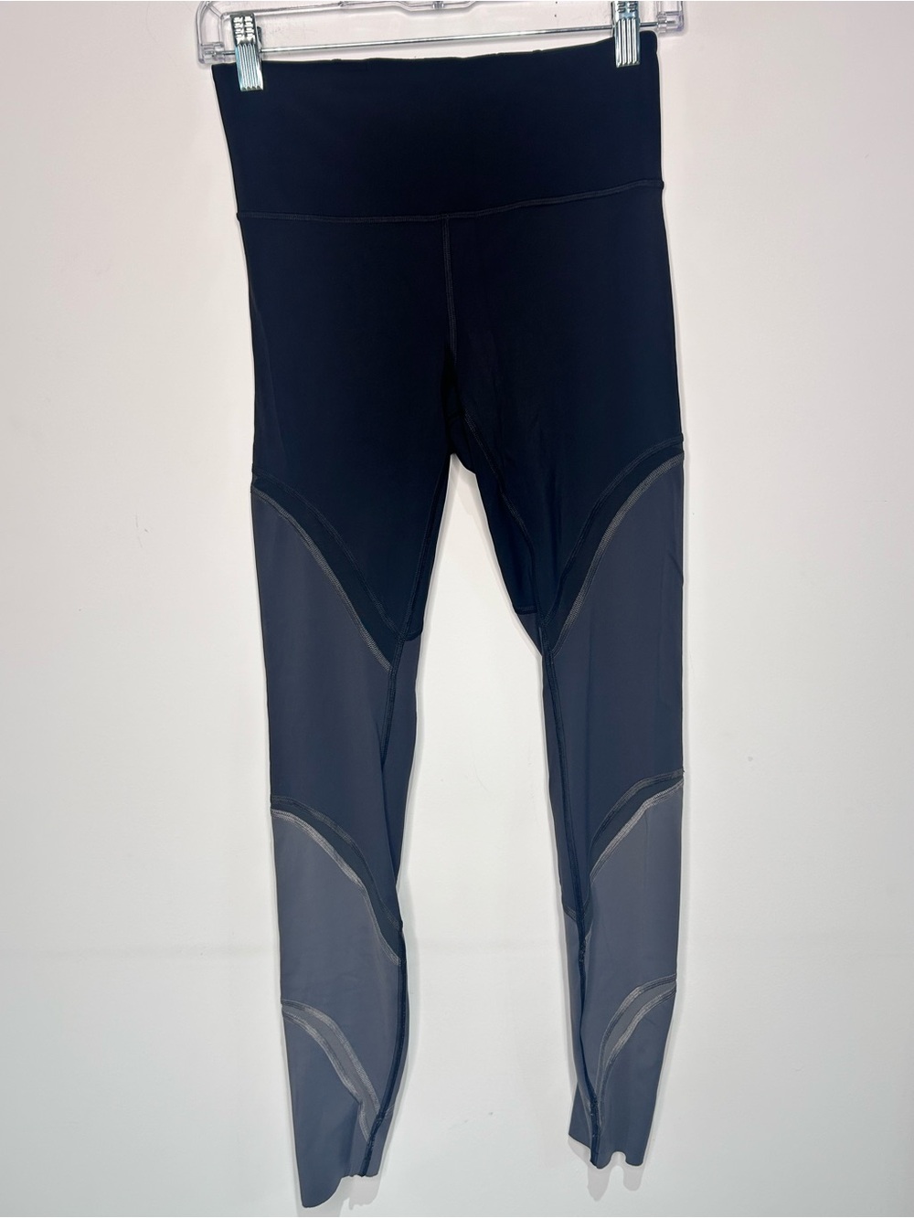 Lululemon Speed Tight IV Leggings Black Gray Colorblock Running Pants Size 6